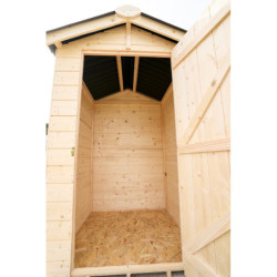 Abri en bois massif certifié 2,03m² - panneau 16mm +plancher