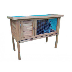 Clapier sur pied en bois FSC pour 2 à 3 animaux Habrita