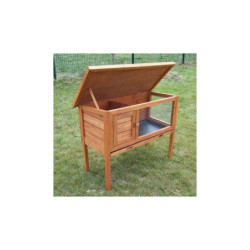 Clapier sur pied en bois FSC pour 2 à 3 animaux Habrita