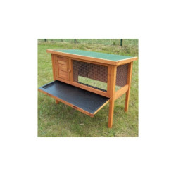 Clapier sur pied en bois FSC pour 2 à 3 animaux Habrita