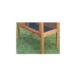 Clapier sur pied en bois FSC pour 2 à 3 animaux Habrita