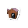 Niche pour chien 1,17m² en bois avec toit bitumé et plancher Habrita