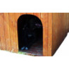 Niche pour chien 1,17m² en bois avec toit bitumé et plancher Habrita