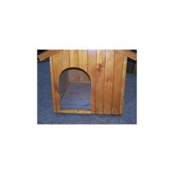 Niche pour chien en bois avec toit bitumé et plancher Habrita