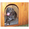Niche pour chien en bois avec toit bitumé et plancher Habrita