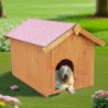 Niche pour chien0,77m²  en bois avec toit bitumé et plancher Habrita