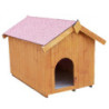 Niche pour chien0,77m²  en bois avec toit bitumé et plancher Habrita