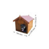 Niche pour chien0,77m²  en bois avec toit bitumé et plancher Habrita