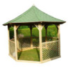 Pavillon octogonal en bois massif diamètre de 3,46m