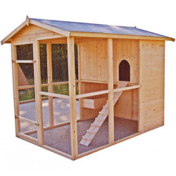 Poulailler en bois 16mm FSC pour 6 à 10 poules
