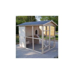 Poulailler en bois 16mm FSC pour 6 à 10 poules