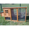 Poulailler en bois FSC pour 3 à 4 poules, teinte naturelle Habrita