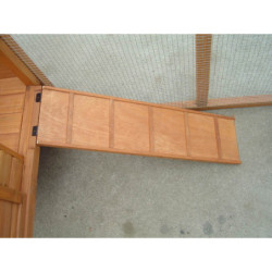 Poulailler en bois FSC pour 3 à 4 poules, teinte naturelle Habrita