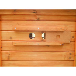 Poulailler en bois FSC pour 3 à 4 poules, teinte naturelle Habrita