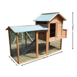 Poulailler en sapin séché pour 5 à 8 poules