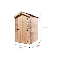 Toilettes sèches en bois - panneaux 16mm + plancher - Habrita