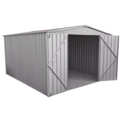 Abri de jardin en métal gris Fraser 10,9m² silver grey - Absco