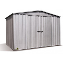 Abri de jardin en métal gris Fraser 10,9m² silver grey - Absco