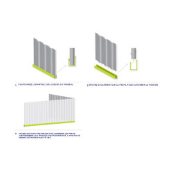 Abri de jardin en métal gris Fraser 10,9m² silver grey - Absco