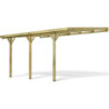 Carport adossé 1 voiture en bois traité autoclave 15,80m²
