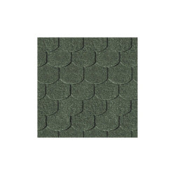 Shingle vert queue de castor pour abri bois Karibu