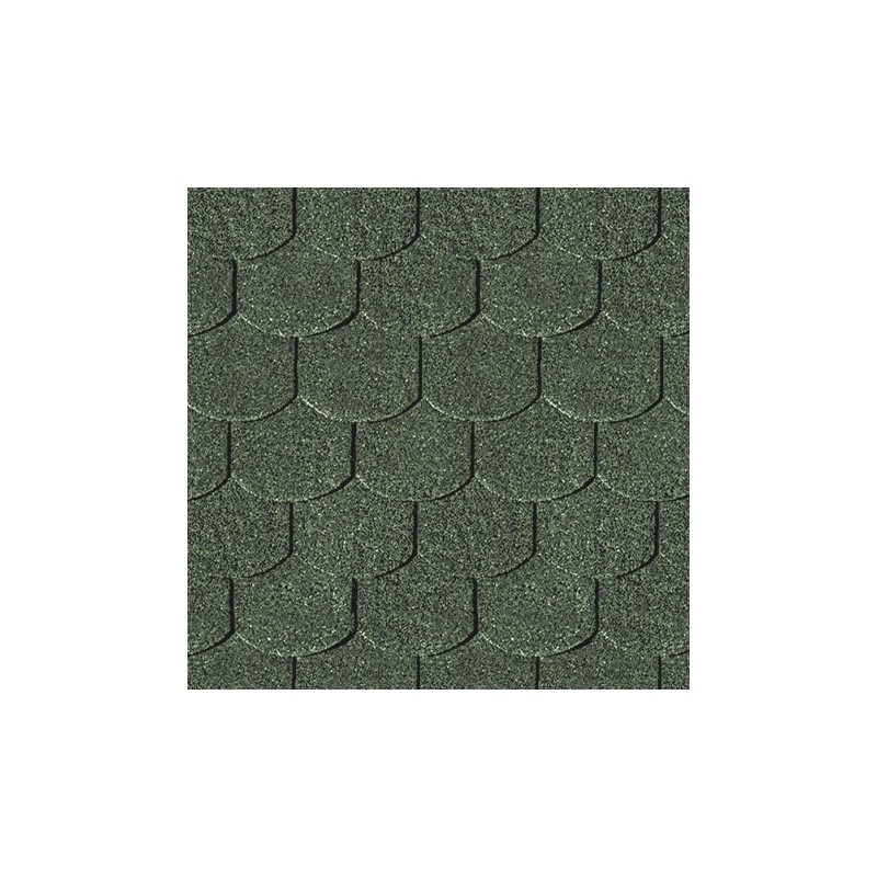 Shingle vert queue de castor pour abri bois Karibu