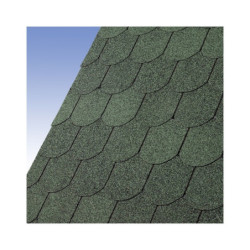 Shingle vert queue de castor pour abri bois Karibu