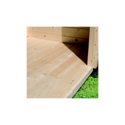 Plancher en bois épicéa du nord pour abri de jardin 9,03m² Karibu