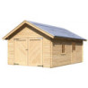 Garage en bois certifié 20,78m² ép. 40mm + Embase incluse Karibu