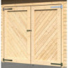 Garage en bois certifié 20,78m² ép. 40mm + Embase incluse Karibu
