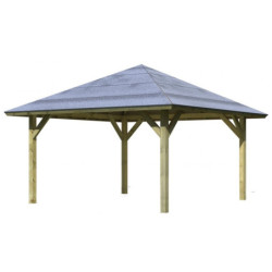 Kiosque de jardin en bois FSC Holm 1 - 4,31x4,31m - Karibu