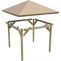 Kiosque de jardin en bois FSC Holm 1 - 4,31x4,31m - Karibu