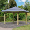 Kiosque de jardin en bois FSC Holm 1 - 4,31x4,31m - Karibu