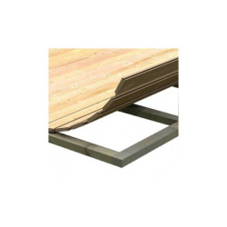 Abri de jardin adossé en bois 4,85m² Juist 3 + Embase - Karibu