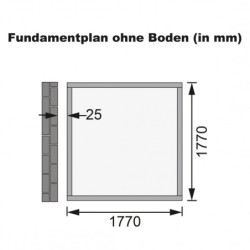 Remise adossée en bois massif Juist 2 de 3,28m² - Karibu