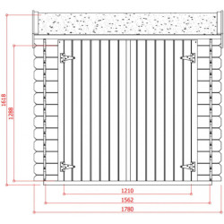 Armoire adossée grand modèle en bois pour abri de jardin Solid