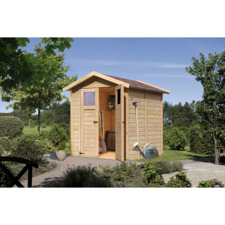 Abri de jardin en bois Dahme 3 de 3,31m² panneaux 14mm - Karibu