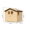 Abri de jardin 4,41m² Dalin 1 en bois panneaux 14mm - Karibu