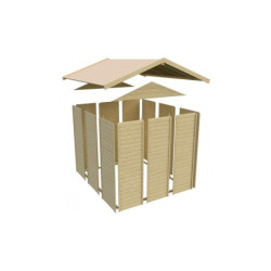 Abri de jardin 4,41m² Dalin 1 en bois panneaux 14mm - Karibu