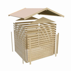 Abri de jardin 4,41m² Dalin 1 en bois panneaux 14mm - Karibu