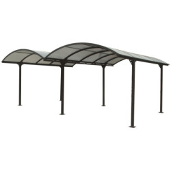 Carport 2 voitures en alu et polycarbonate 6mm ANTI-UV