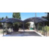 Carport 2 voitures en alu et polycarbonate 6mm ANTI-UV