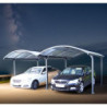 Carport 2 voitures en alu et polycarbonate 6mm ANTI-UV