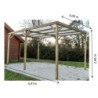 Carport en bois traité autoclave 15m² avec couverture PVC Habrita