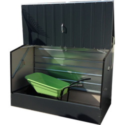 Abri à vélos en métal anthracite 1750L - 1,74m² Trimetals