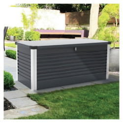 Coffre de jardin en métal anthracite 750L Patio Box 1,06m² TRIMETALS