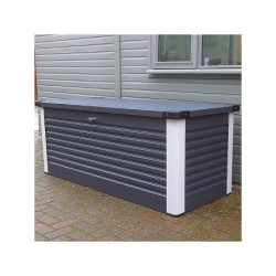 Coffre de jardin en métal anthracite 1000L Patio Box - Trimetals