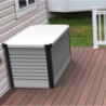 Coffre de jardin en métal blanc 750L Patio Box 1,06m² TRIMETALS