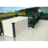 Coffre de jardin en métal blanc 750L Patio Box 1,06m² TRIMETALS