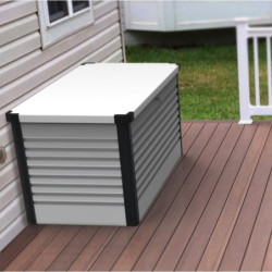 Coffre de jardin sécurisé 1000L Patio Box - Métal blanc TRIMETALS